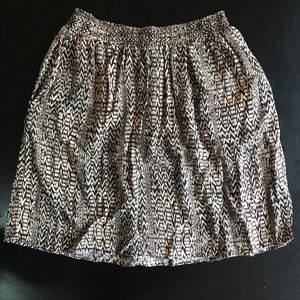 Black & Tan Circle/Skater Skirt